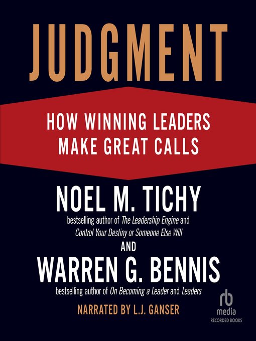 Title details for Judgment by Noel M. Tichy - Wait list
